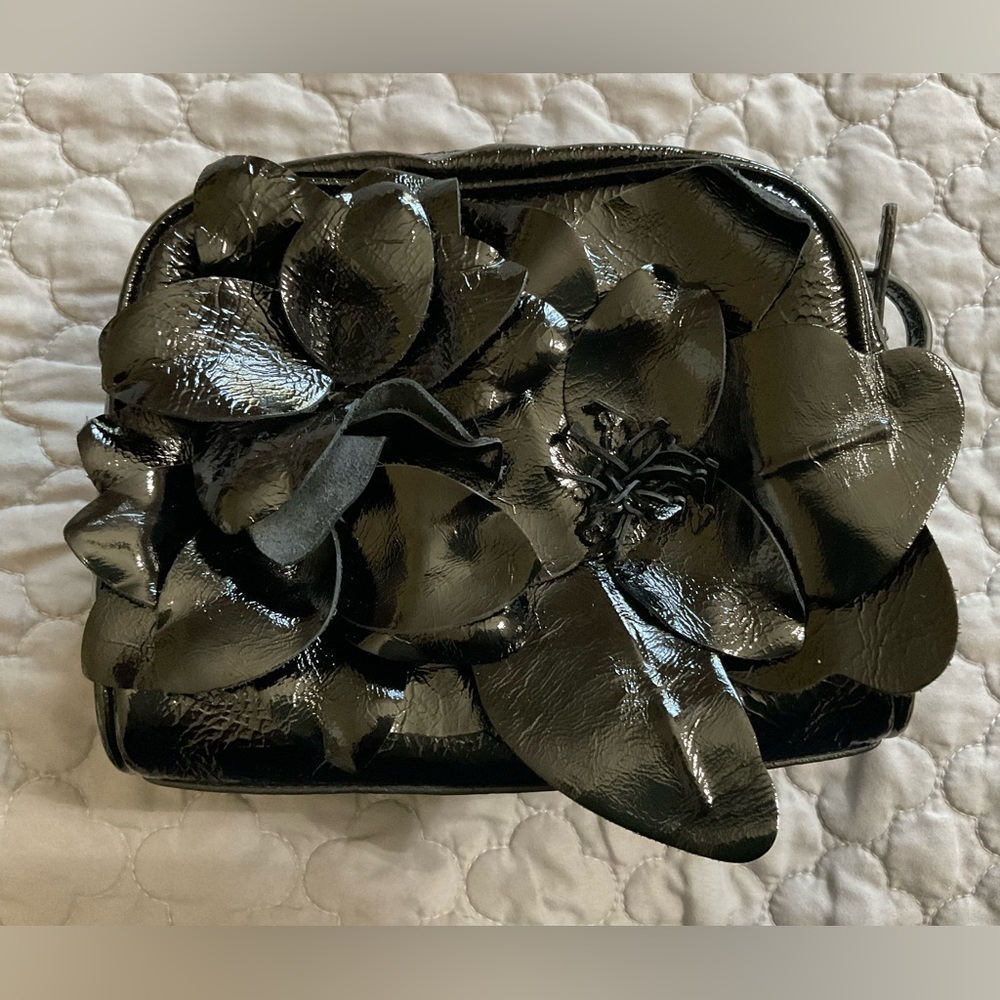 Zara Black Shiny Leather Bag